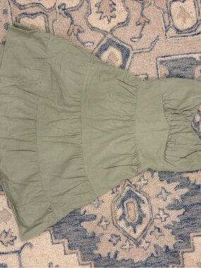 Hollister Open Back Linen Blend Mini Dress